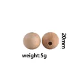 Natural beech wood round beads 20mm for DIY pacifier chains and teething jewelry - Beech Wood Bead 20mm