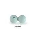 Cuentas de silicona verde claro de 12mm para mordedores y cadenas de chupetes - Cuentas redondas / Verde claro