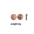 Single 18mm natural beech wood bead with smooth texture and central drill hole - Beech Wood Bead 18mm