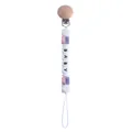 Catenella portaciuccio in legno di faggio e silicone nei colori bianco rosa e viola - Mix Rosa Viola