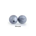 Cuentas de silicona gris plata de 12mm con acabado mate para mordedores y joyas - Cuentas redondas / Gris Plata