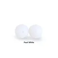 Cuentas de silicona de 12mm en blanco perla para chupeteros DIY de bebés - Cuentas redondas / Blanco perla