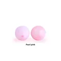 Cuenta de silicona de 12mm rosa perla con textura de mármol para chupeteros DIY - Cuentas redondas / Rosa Perla