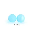 Cuentas de silicona azul perla de 12mm para pulseras de dentición y chupeteros - Cuentas redondas / Azul Perla