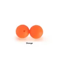 Dos cuentas de silicona naranja de 12mm para chupeteros y joyería DIY artesanal - Cuentas redondas / Naranja