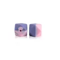 Perline ottagonali in silicone per massaggiagengive DIY in marmo viola e rosa - Lilla Rosa Misto