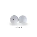 Cuentas de silicona gris mármol de 12mm para chupeteros DIY y mordedores infantiles - Cuentas redondas / Gris Mármol
