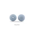 Cuentas de silicona azul grisáceo de 12mm para chupeteros y mordedores de bebé DIY - Cuentas redondas / Azul Gris