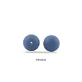 Cuentas de silicona azul tinta de 12mm para chupeteros DIY y mordedores de bebé - Cuentas redondas / Azul Tinta
