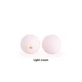 Dos cuentas de silicona de 12mm crema claro con acabado mate para joyería DIY - Cuentas redondas / Blanco Leche
