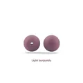 Cuentas de silicona mate 12mm borgoña claro para chupeteros y mordedores infantiles - Cuentas redondas / Borgoña Claro