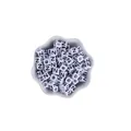 7mm white square acrylic letter beads with black letter Z for DIY name bracelets - Letter Z