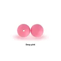 Cuenta de silicona de 12mm rosa oscuro con agujero para chupeteros DIY de bebé - Cuentas redondas / Rojo sandía