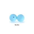 Cuenta de silicona azul cielo 12mm para pulsera de dentición y chupetero DIY - Cuentas redondas / Azul