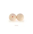 Par de cuentas de silicona crema 12mm para chupeteros y collares de dentición - Cuentas redondas / Beige