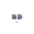 Gray 17mm octagonal silicone beads for DIY baby teething pacifier clips and jewelry - 1.7cm / Gray