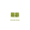 Octagonal 17mm silicone teething beads in avocado green for DIY baby necklaces - 1.7cm / Avocado Green