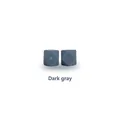 Two dark gray 17mm octagonal silicone beads for DIY teething jewelry making - 1.7cm / Dark Gray