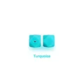 Octagonal 17mm silicone teething beads in turquoise color for DIY baby pacifier clips - 1.7cm / Christmas Green
