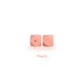 17mm peach octagonal silicone beads for DIY baby teething necklaces and pacifier clips - 1.7cm / Rose Pink