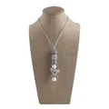 Silicone teething necklace featuring a green-grey cartoon koala pendant and beads - Koala