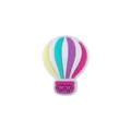 Regenbogen Silikon Heißluftballon Beißring Anhänger mit lila Herzkorb Detail - Lila