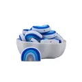 Blue shades rainbow silicone teether bead for DIY baby pacifier clips and crafts - Blue