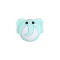 Mint green cartoon elephant silicone teething accessory for baby pacifier clips - Green