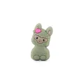 Cute green alpaca silicone bead with pink flower for baby pacifier clip and teether - Grass Green