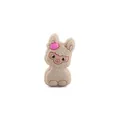 Cartoon sheep silicone bead in beige with pink flower for baby pacifier clip DIY - Beige
