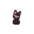 Brown cartoon sheep silicone bead accessory with pink rose for baby pacifier clips - Brown