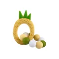 Anneau de dentition bébé en silicone ananas avec texture et perles colorées - Ananas