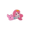 Perlina in silicone a forma di sirena rosa per catenelle e braccialetti fai da te - Rosa