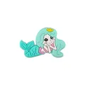Perlina in silicone a sirena con capelli verdi per catenelle ciuccio fai-da-te - Verde