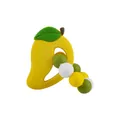 Anneau de dentition pour bébé avec mangue en silicone et perles colorées à saisir - Mangue