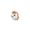 White silicone unicorn bead with glitter horn for DIY baby pacifier clips - Unicorn / Gold