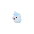 White silicone unicorn baby teether bead with light blue details for DIY pacifier chains - Unicorn / Blue