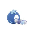 Anneau de dentition myrtille en silicone avec bracelet en perles pour soulager bébé - Myrtille