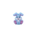 Blue and pink cartoon rabbit shoe charms made of soft PVC for clogs and bracelets - Light Blue