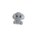 Gray elephant silicone bead for DIY baby teether and pacifier clips, cute animal design - Elephant Grey