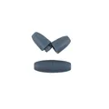 Dark gray breakaway safety plastic clasp for DIY baby necklaces shown open and closed - Gray