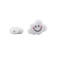 Cuentas de silicona nube blanca con cara sonriente para chupeteros DIY de bebé - Nube / Blanco