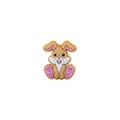 Brown cartoon rabbit silicone charm for baby pacifier clips and DIY craft accessories - Turmeric