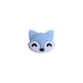 Perle de renard en silicone bleu clair pour attache-tétine et jouet de dentition - Renard / Bleu