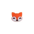 Perle de dentition en silicone pour bébé en forme de renard orange pour attache-sucette - Renard / Orange