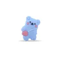 Perla in silicone orso blu per catenelle portaciuccio fai-da-te e massaggiagengive - Blu