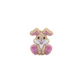 Cute brown rabbit silicone bead for DIY baby teething pacifier clips and accessories - Light Yellow