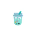Perle de silicone thé aux perles vert menthe pour attache-tétine et dentition - Tasse de Thé au Lait / Vert