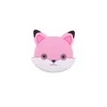 Pink cartoon fox silicone bead for DIY baby teething pacifier chains and accessories - Cat Pink
