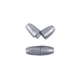 Gray matte DIY necklace safety breakaway clasp for baby jewelry and lanyards - Silver Gray